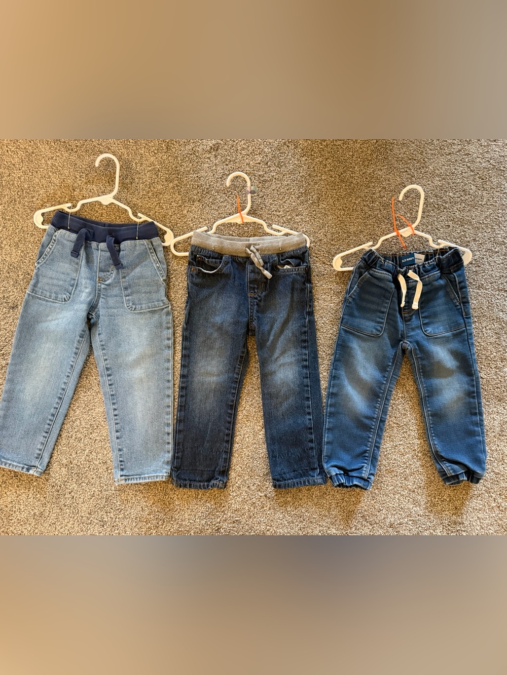 Lot of 3 Toddler Pull-On Denim Joggers